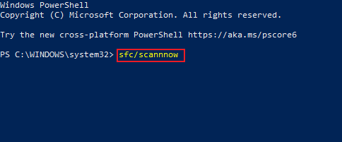 scannow command